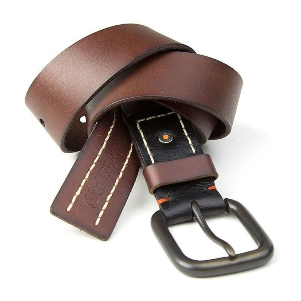 Timberland Pro Men's 40mm Workwear Double Stitch Belt Acorn Brown